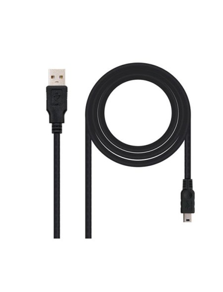 Cable USB 2.0 a Mini USB / 5 pines / 1.8m  / Nanocable 10.01.0402