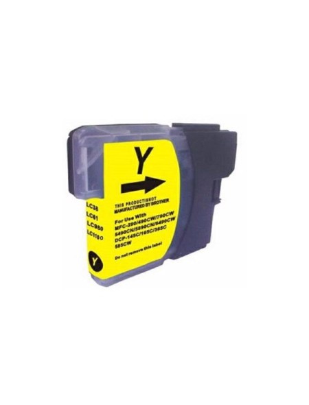 Tinta compatible Dayma para BROTHER LC980 XL / LC1100 XL / LC985 Amarillo 260 pag.