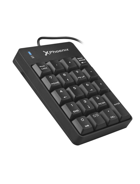Teclado Numerico Key Pad Phoenix / Usb / 19 Teclas / Indicador Led / Negro / Phnumericalpad