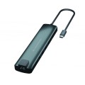 Hub Adaptador Type-C 9 en 1 Conceptronic / Hdmi / Usb-c Pd / Usb 3.0 / Rj45 / Sd / MicroSd / DONN06G
