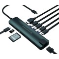Hub Adaptador Type-C 9 en 1 Conceptronic / Hdmi / Usb-c Pd / Usb 3.0 / Rj45 / Sd / MicroSd / DONN06G