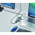 Hub Adaptador Type-C 9 en 1 Conceptronic / Hdmi / Usb-c Pd / Usb 3.0 / Rj45 / Sd / MicroSd / DONN06G