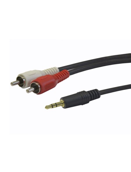 Cable Jack 3.5mm a 2 x rca M/M  2.5m  Cca-458-2.5m