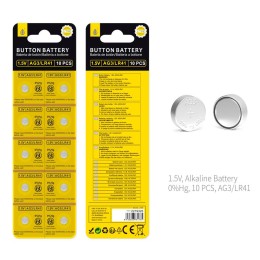 Pila boton Alcalina LR41  (10 Uds) 1.5V / LT56 / Ag3 / One+  2219320