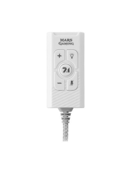 ÷ Tarjeta de sonido usb 7.1 mars gaming msc2 white sonido profesional conexion jack 3.5mm y puerto usb