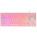 ÷ Teclado h-mech gaming mars gaming mk023 color rosa tama?o compacto tkl iluminacion rgb