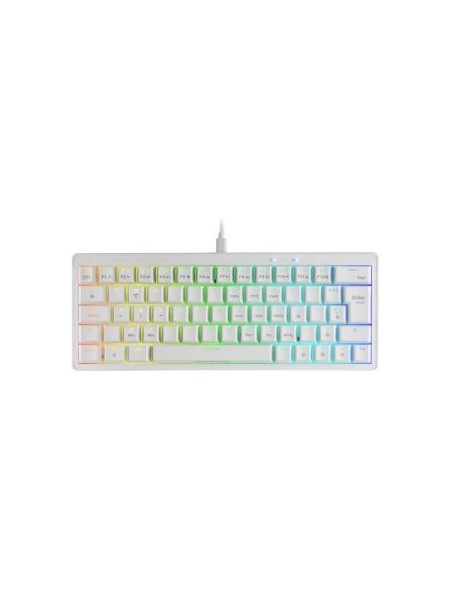 ÷ Teclado mars gaming compacto mkminiprowbres hot-swap mecanico switch marron rgb chroma blanco