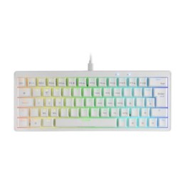 ÷ Teclado mars gaming compacto mkminiprowbres hot-swap mecanico switch marron rgb chroma blanco